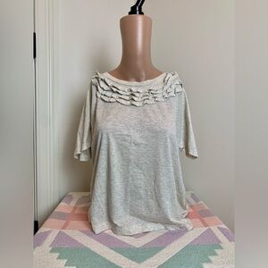 LOFT ruffle tunic tee